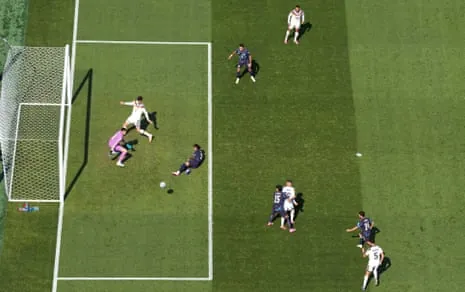 Paraguay's Jose Canale clears.