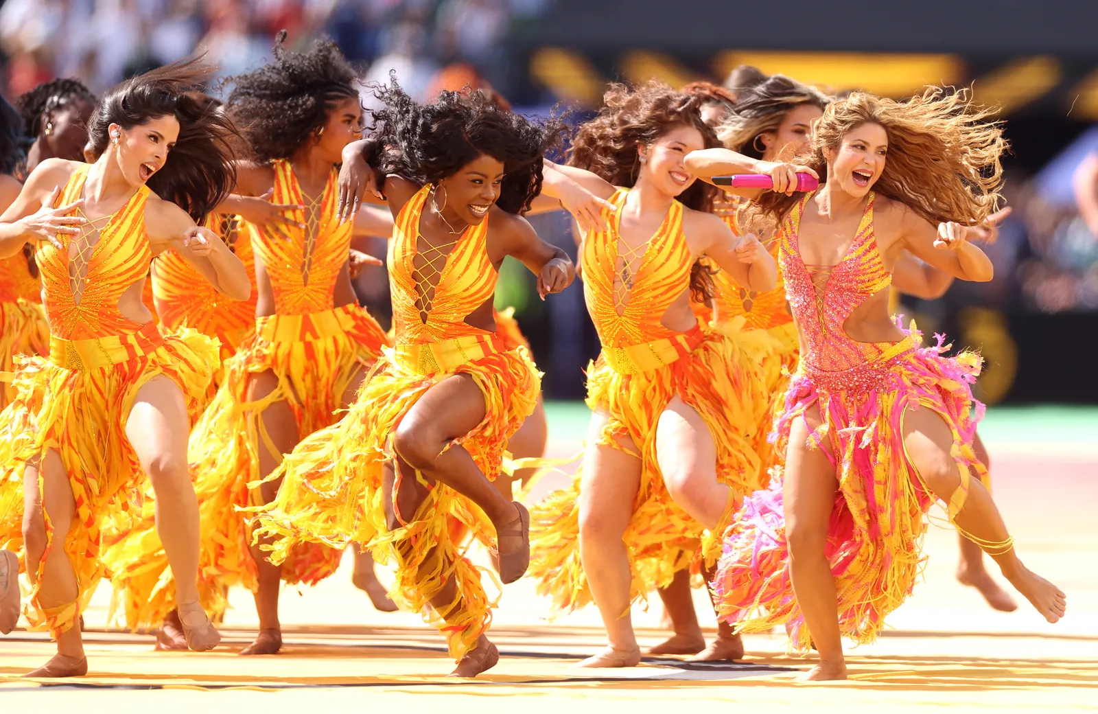 Shakira performs during the Topps Final Halftime Show the FIFA World Cup 2026 Final match in East Rutherford, New Jersey.Getty Images